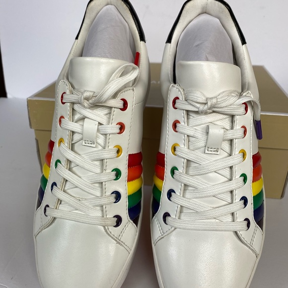 MICHAEL KORS Poppy Lace Up Nappa PU # 9. Rainbow - Picture 4 of 11
